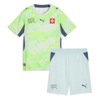 Stroje piłkarskie Szwajcaria Koszulka Wyjazdowej dla dzieci MŚ 2026 Krótki Rękaw (+ szorty)